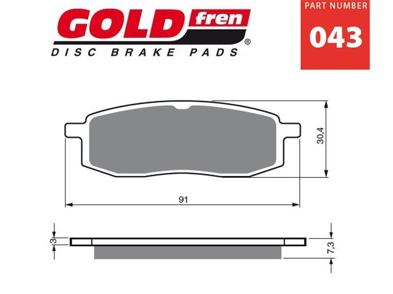 Zavorne ploščice GOLDFREN 043 AD