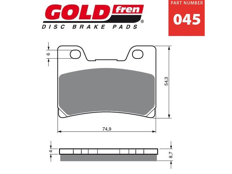 Zavorne ploščice GOLDFREN 045 AD