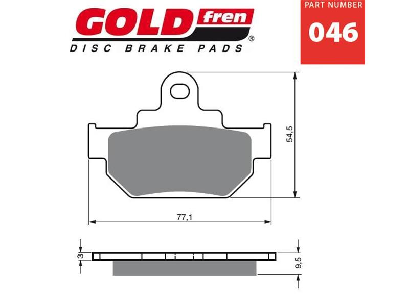 Zavorne ploščice GOLDFREN 046 S3