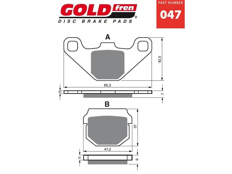 Zavorne ploščice GOLDFREN 047 K5