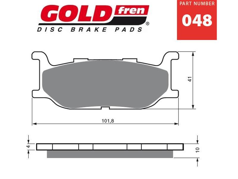 Zavorne ploščice GOLDFREN 048 S3