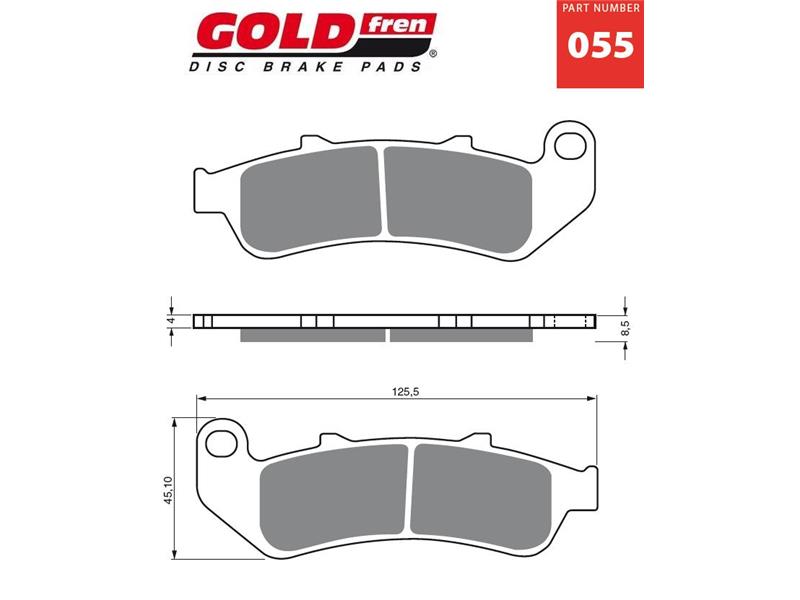 Zavorne ploščice GOLDFREN 055 AD