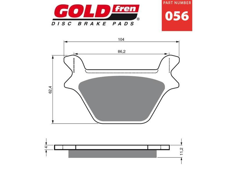 Zavorne ploščice GOLDFREN 056 AD