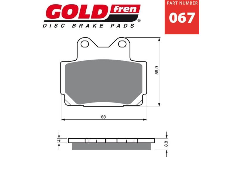 Zavorne ploščice GOLDFREN 067 S3