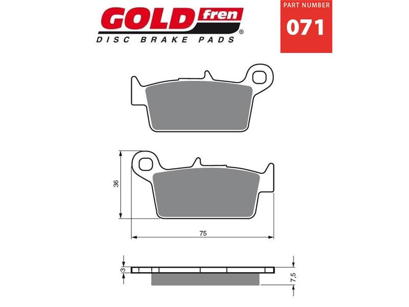 Zavorne ploščice GOLDFREN 071 S3