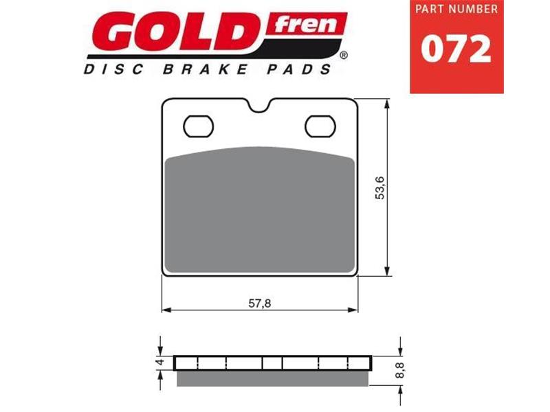 Zavorne ploščice GOLDFREN 072 S3