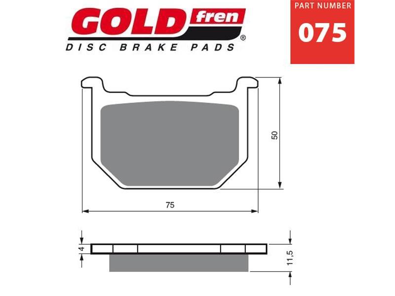 Zavorne ploščice GOLDFREN 075 AD