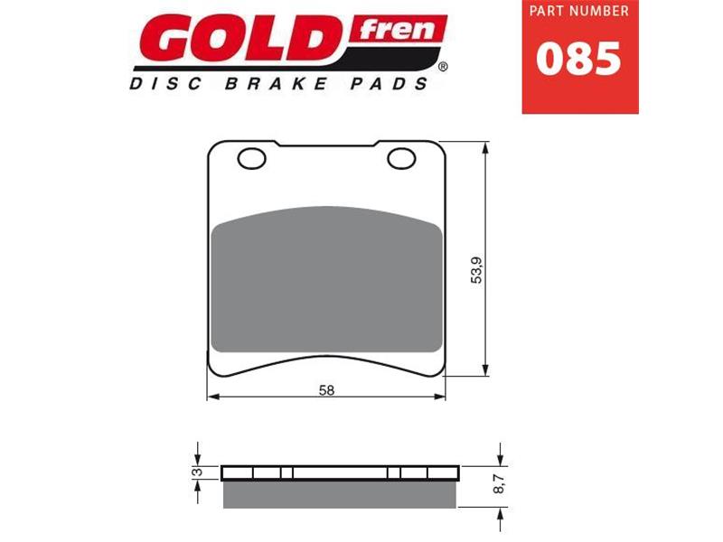 Zavorne ploščice GOLDFREN 085 S3