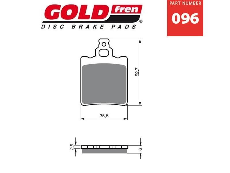 Zavorne ploščice GOLDFREN 096 S3