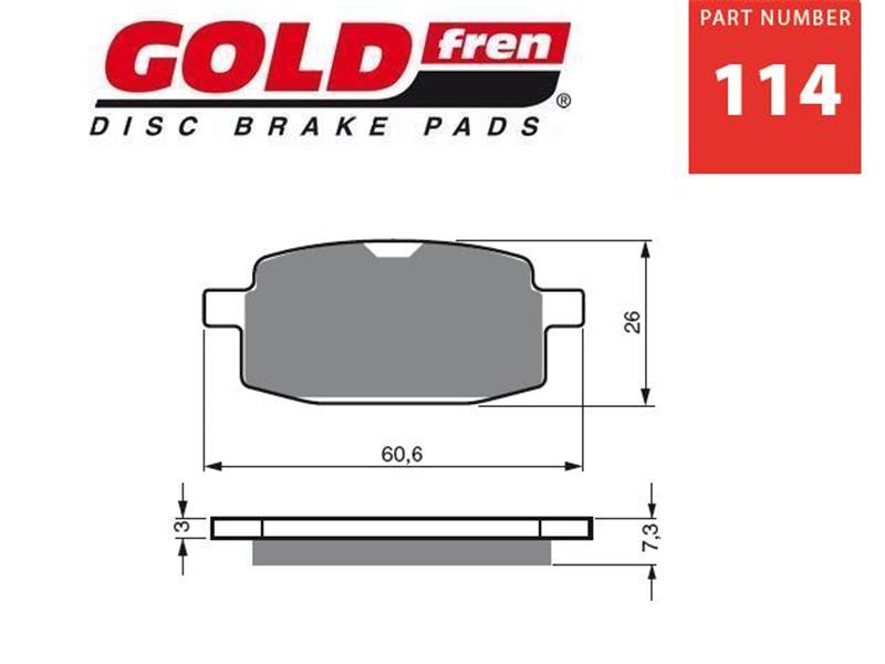 Zavorne ploščice GOLDFREN 114 S3