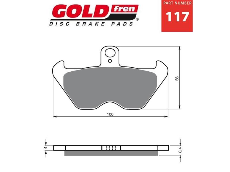 Zavorne ploščice GOLDFREN 117 S3