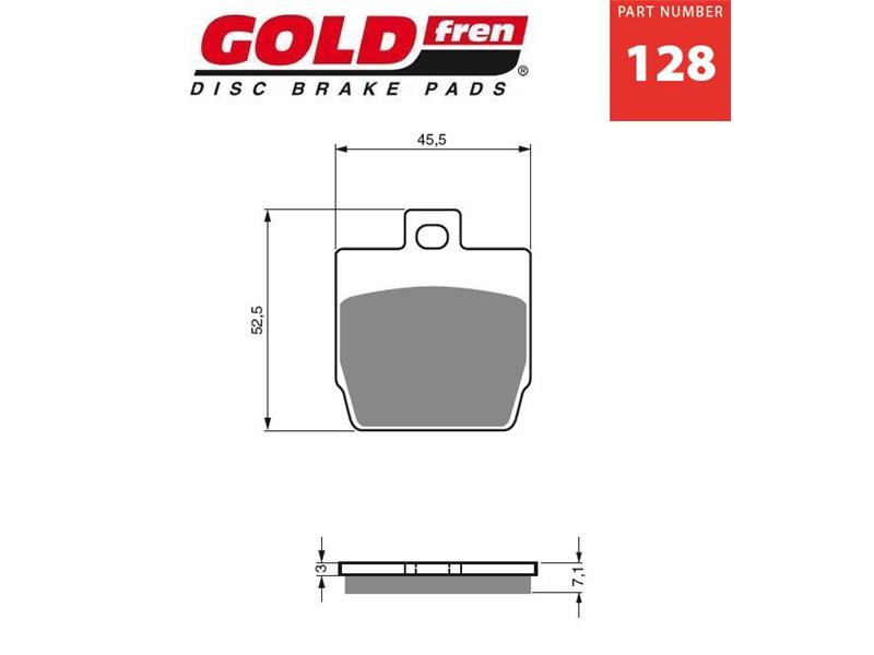 Zavorne ploščice GOLDFREN 128 AD