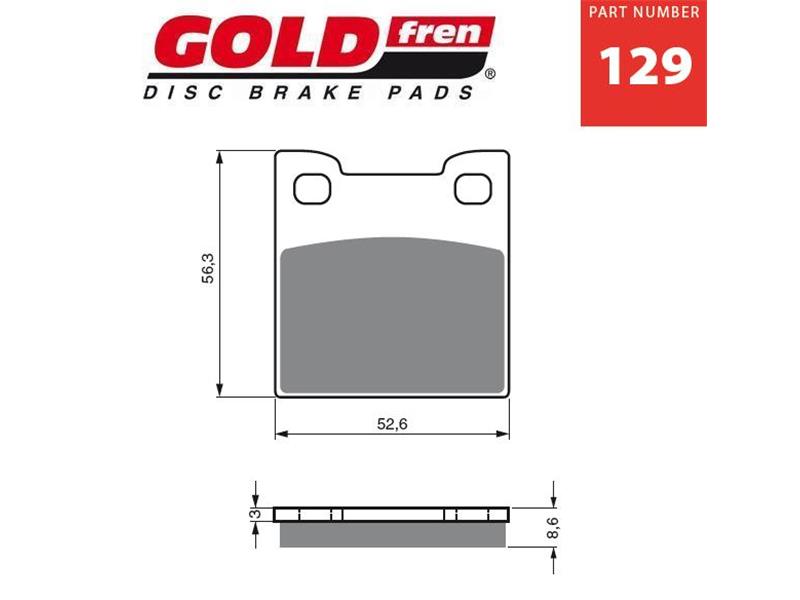 Zavorne ploščice GOLDFREN 129 S3