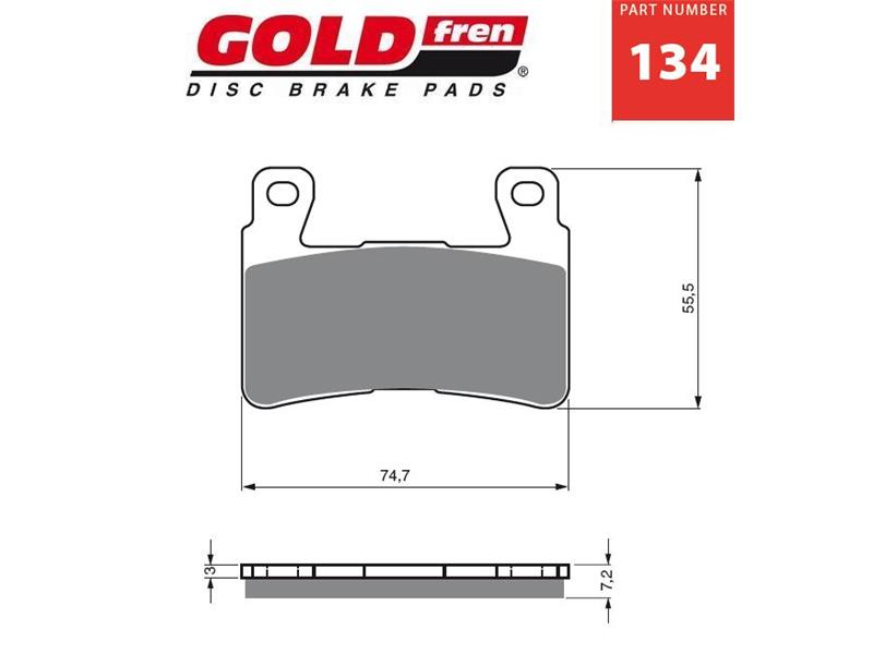 Zavorne ploščice GOLDFREN 134 S3