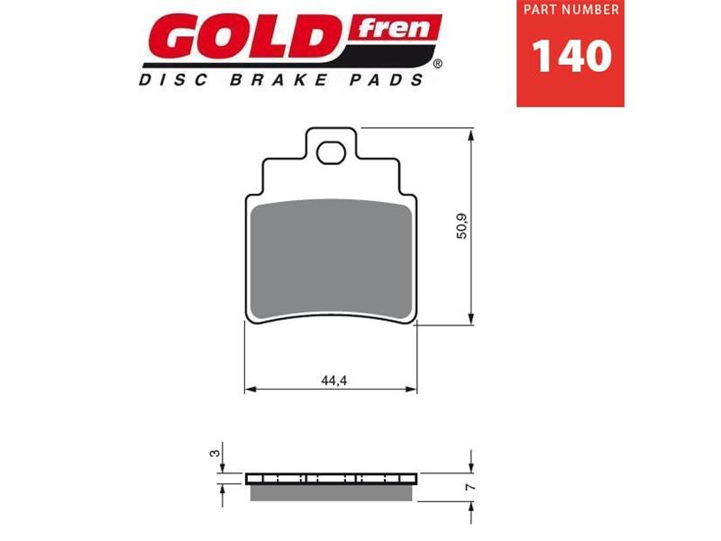 Zavorne ploščice GOLDFREN 140 S3