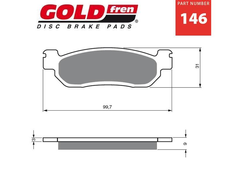 Zavorne ploščice GOLDFREN 146 S3