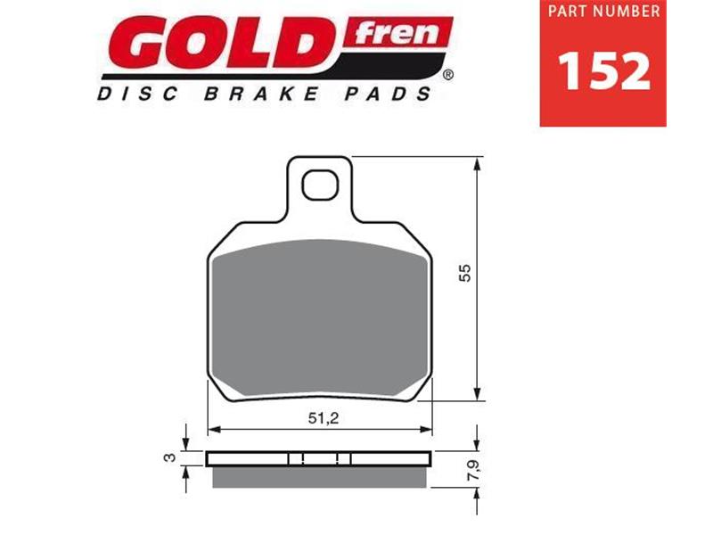 Zavorne ploščice GOLDFREN 152 AD