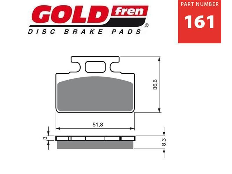 Zavorne ploščice GOLDFREN 161 AD