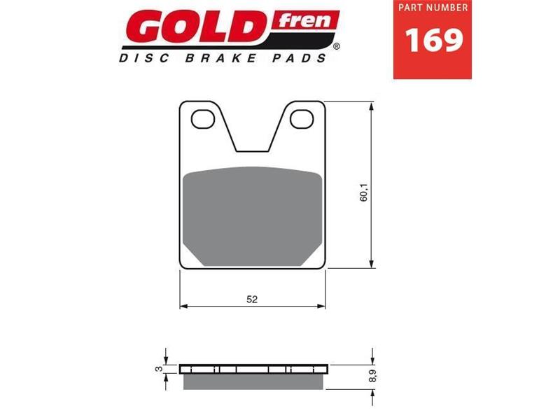 Zavorne ploščice GOLDFREN 169 S3