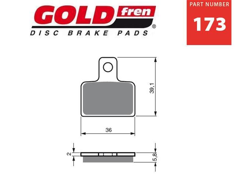 Zavorne ploščice GOLDFREN 173 AD