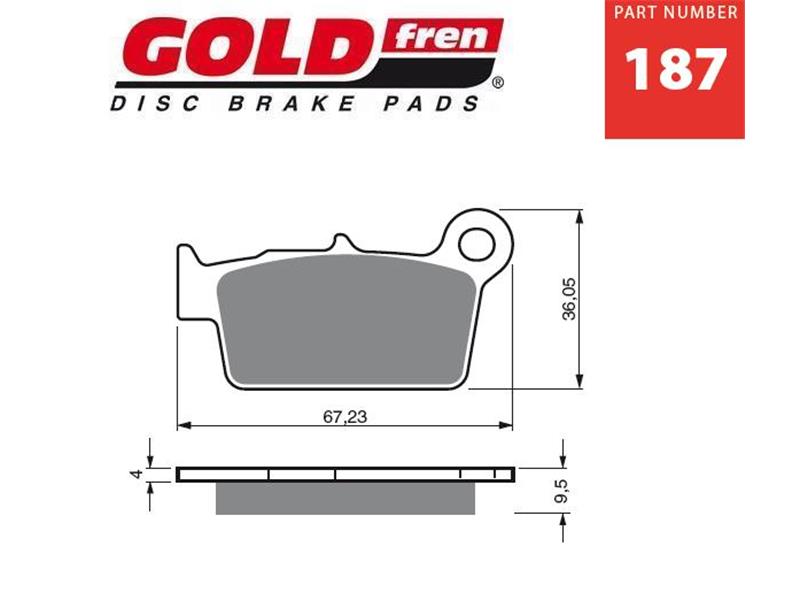Zavorne ploščice GOLDFREN 187 S3