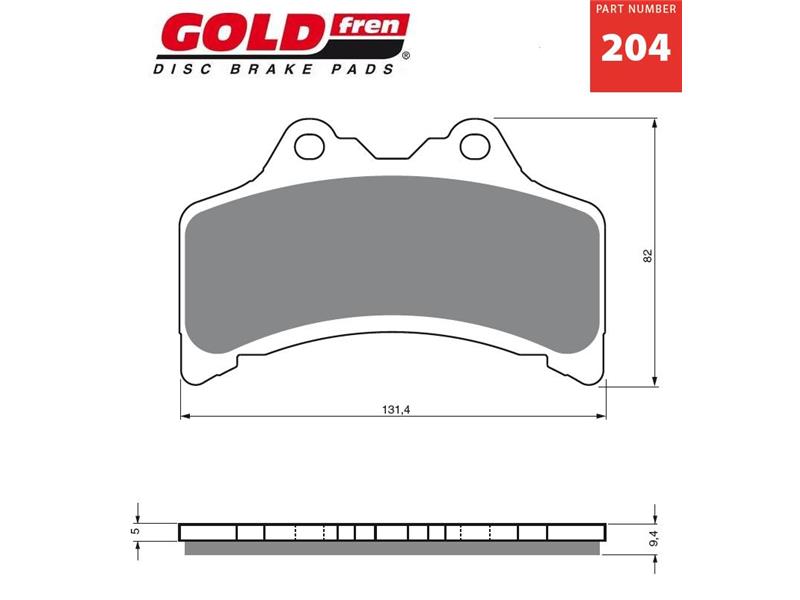 Zavorne ploščice GOLDFREN 204 S3