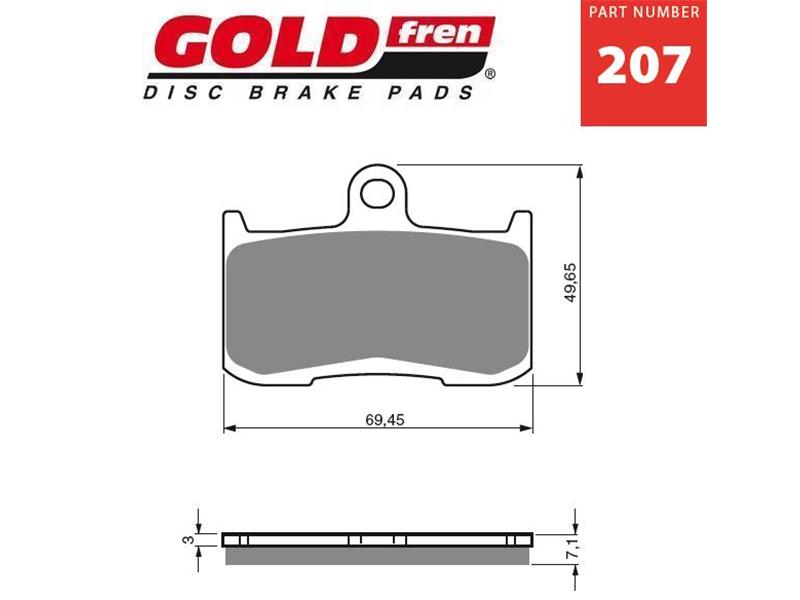 Zavorne ploščice GOLDFREN 207 S3