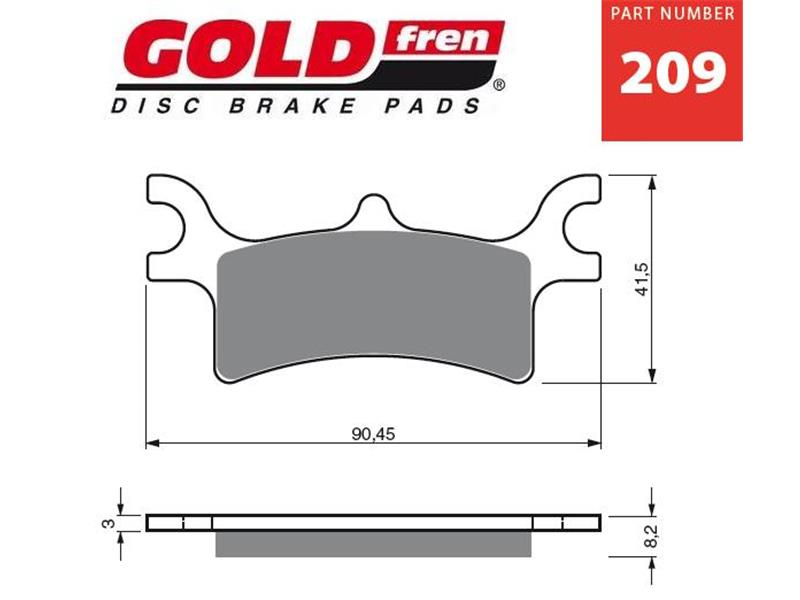 Zavorne ploščice GOLDFREN 209 K1