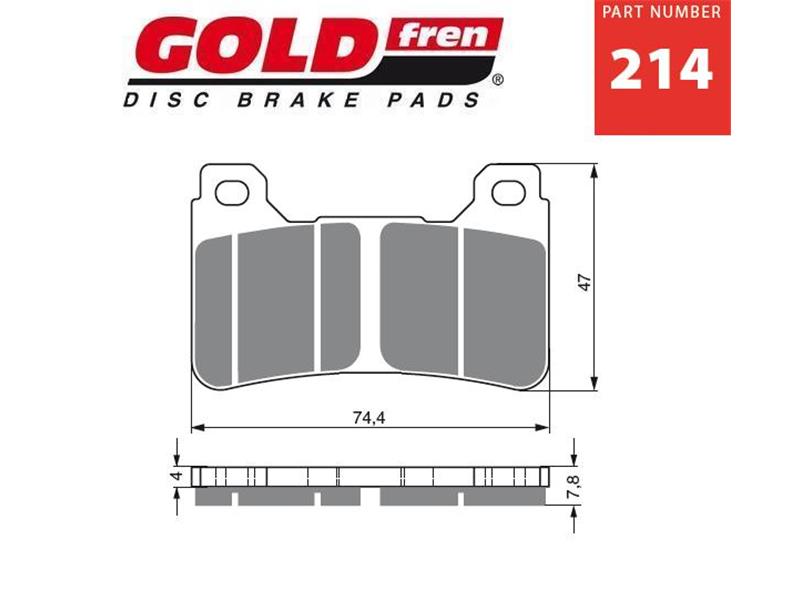 Zavorne ploščice GOLDFREN 214 S3