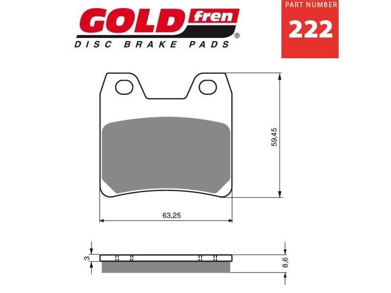 Zavorne ploščice GOLDFREN 222 S3