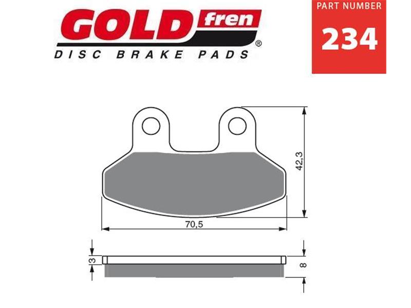 Zavorne ploščice GOLDFREN 234S3