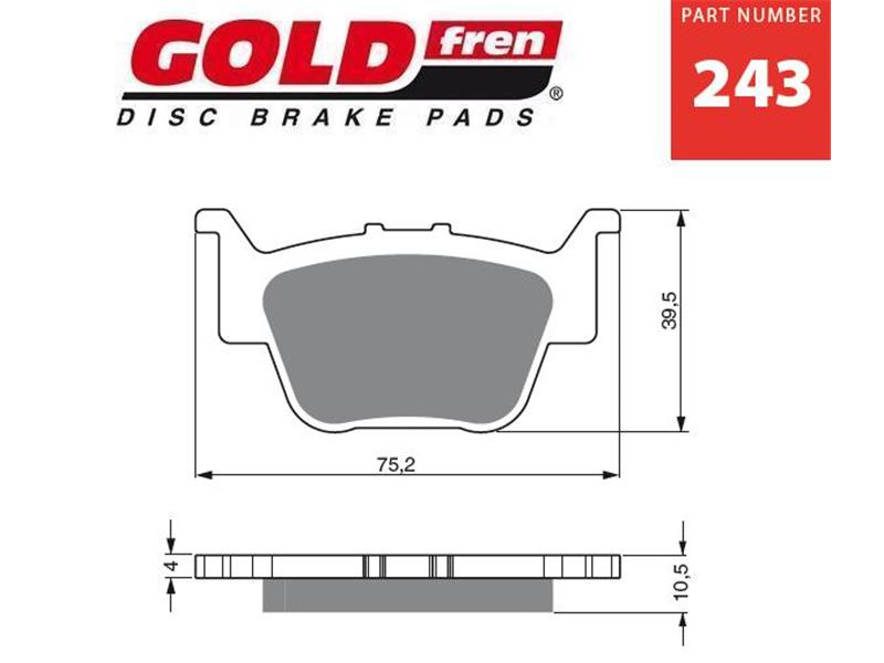 Zavorne ploščice GOLDFREN 243 S3