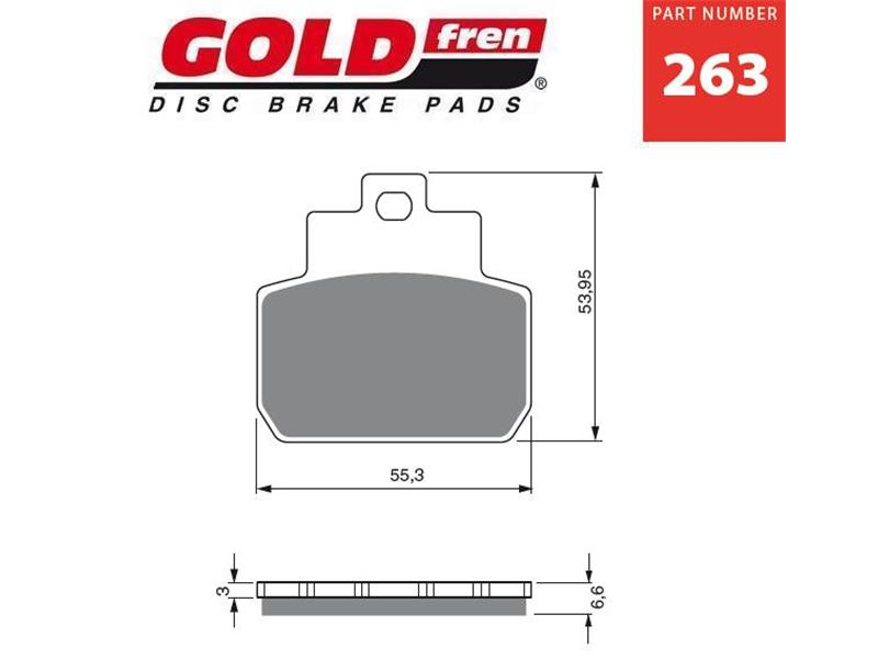 Zavorne ploščice GOLDFREN 263 S3