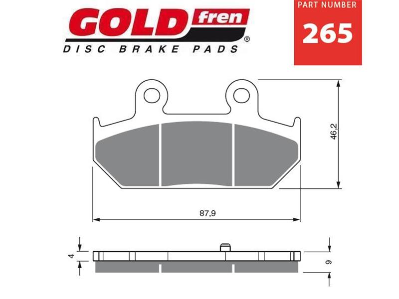 Zavorne ploščice GOLDFREN 265 S3