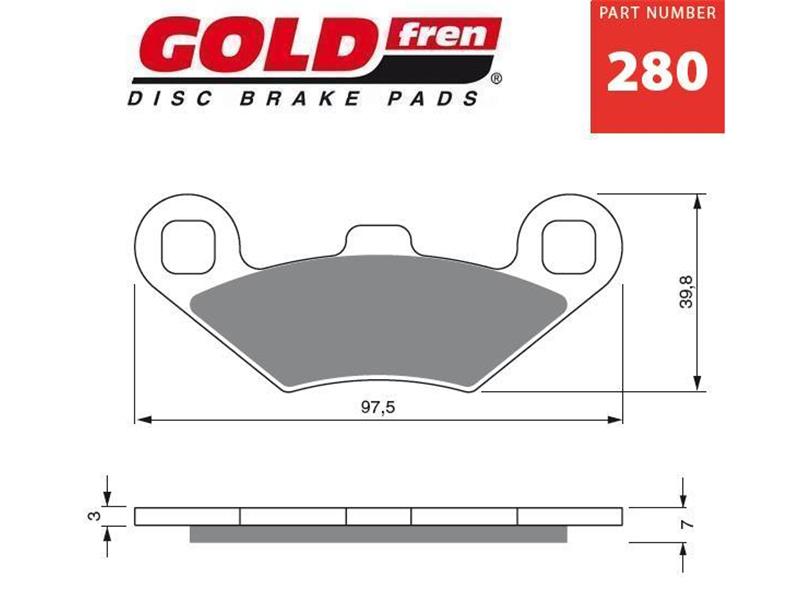 Zavorne ploščice GOLDFREN 280 K1