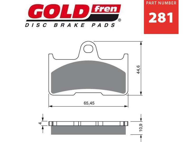 Zavorne ploščice GOLDFREN 281 K5