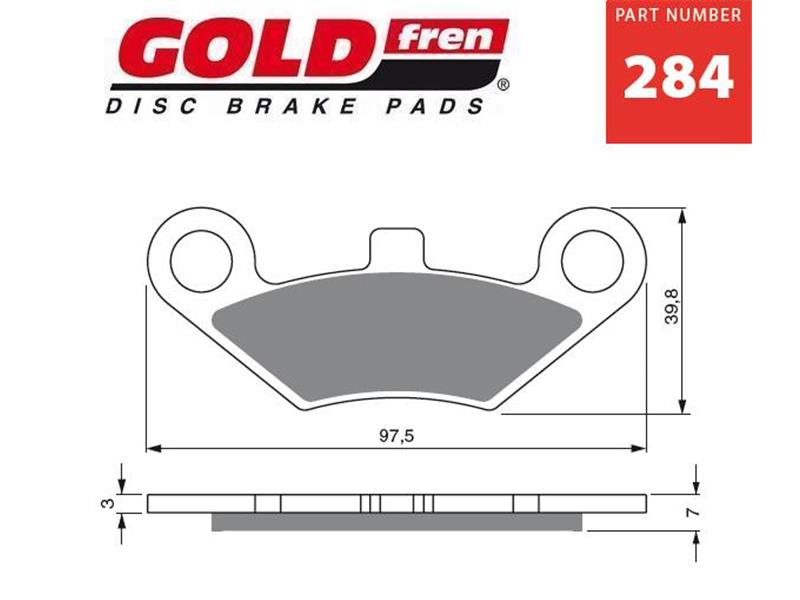 Zavorne ploščice GOLDFREN 284 S3