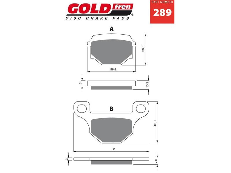 Zavorne ploščice GOLDFREN 289 S33