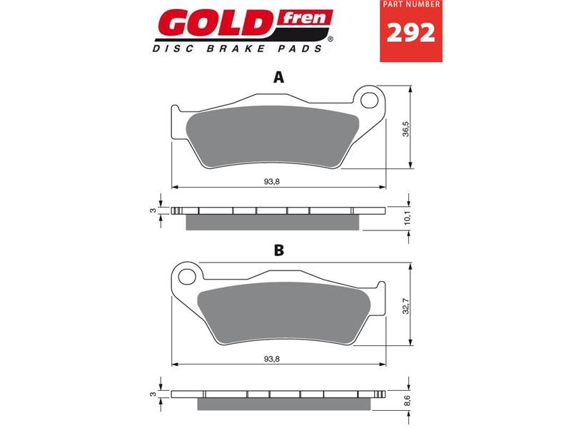 Zavorne ploščice GOLDFREN 292 S3