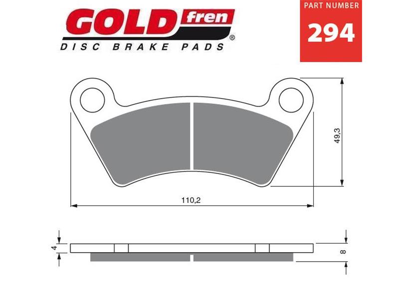 Zavorne ploščice GOLDFREN 294 K5