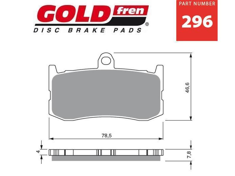 Zavorne ploščice GOLDFREN 296 S3