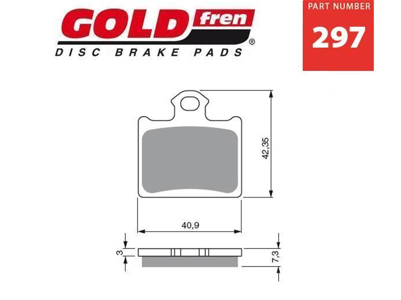 Zavorne ploščice GOLDFREN 297 K5