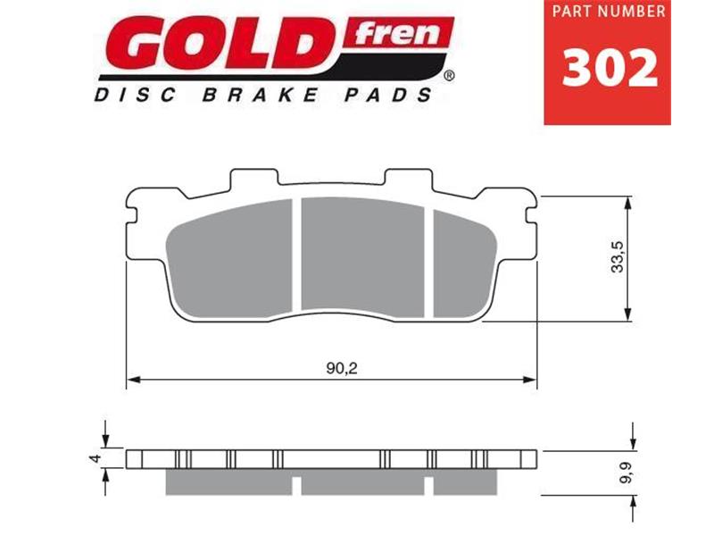 Zavorne ploščice GOLDFREN 302 AD