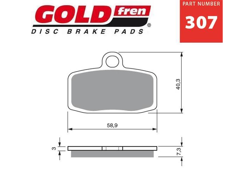 Zavorne ploščice GOLDFREN 307 K5