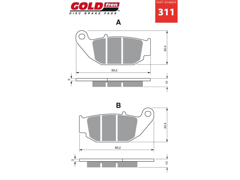 Zavorne ploščice GOLDFREN 311 S3