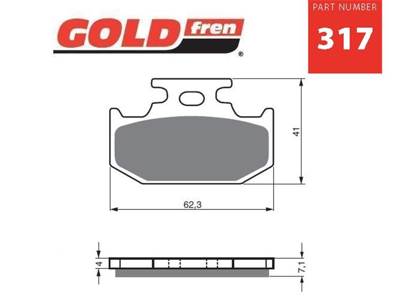 Zavorne ploščice GOLDFREN 316 S3