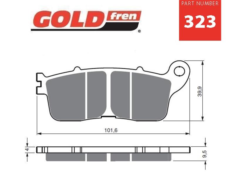 Zavorne ploščice GOLDFREN 323 S3