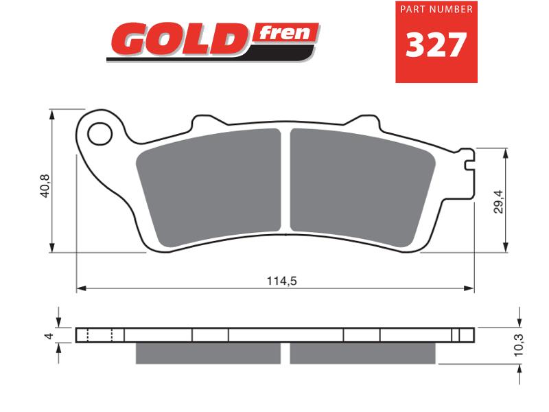 Zavorne ploščice GOLDFREN 327 S3