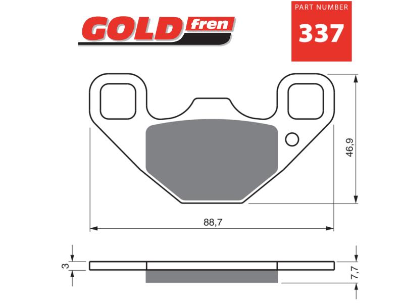 Zavorne ploščice GOLDFREN 337 K1