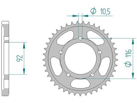 Zadnji zobnik AFAM 16900-41 (530)